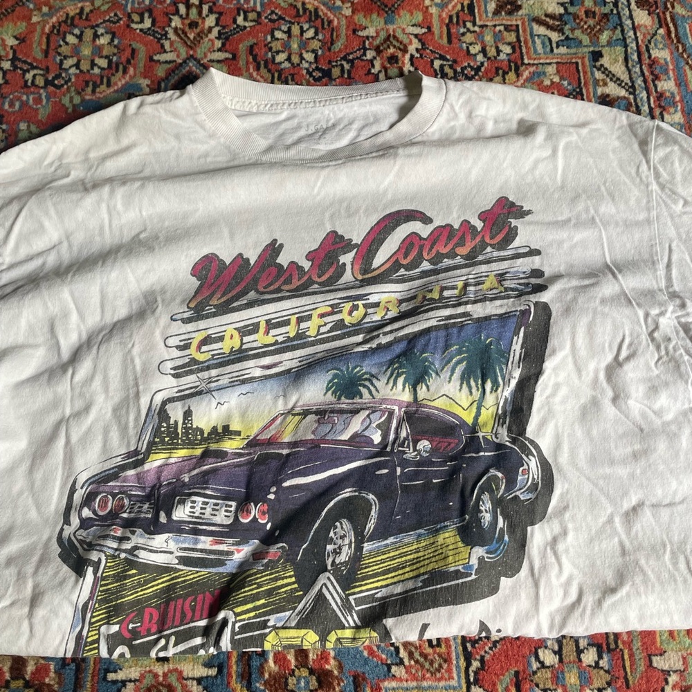 John Galt White and Black Short Sleeve Tee